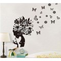 Charming Floral Fairy Wall Sticker